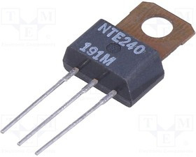 NTE240, Транзистор: PNP, биполярный, 300В, 0,5А, 10Вт, TO202N