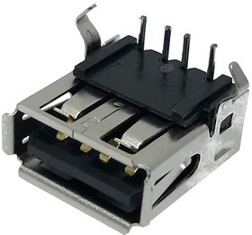 KUSBX-AS1N-B30, USB Connectors A TYPE RECEPTACLE BLACK 30u GOLD