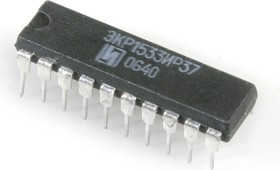 ЭКР1533ИР37, Регистр 8-разрядный буферный с тремя состояниями на выходе [2140.20-В] = SN74ALS574]