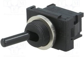 1821.6101, Переключатель: тумблер, Пол: 2, SPST, OFF-ON, 10A/250ВAC, -20-100°C