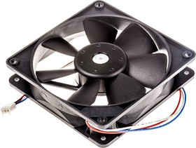 4412 F/2GL-489, 4400 F Series Axial Fan, 12 V dc, DC Operation, 94m³/h, 1.25W, 119 x 119 x 25mm