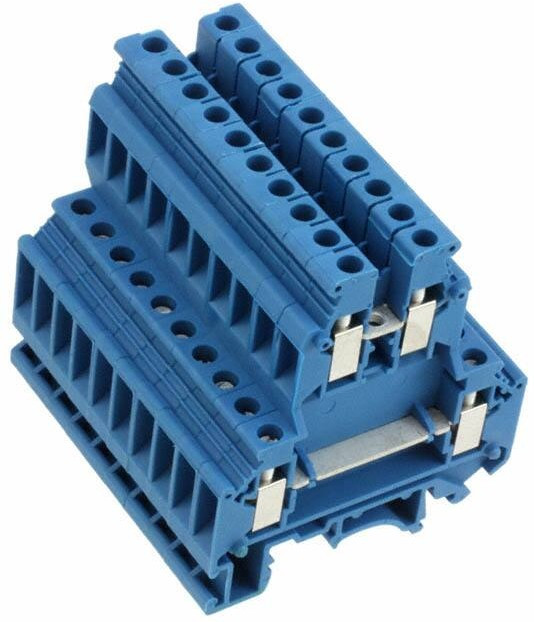 2774091, UKK 5 BU Series Blue DIN Rail Terminal Block, Double-Level, Screw Termination 2774091, UKK 5 BU Series Blue DIN Rail Terminal Block, Double-Level, Screw Termination