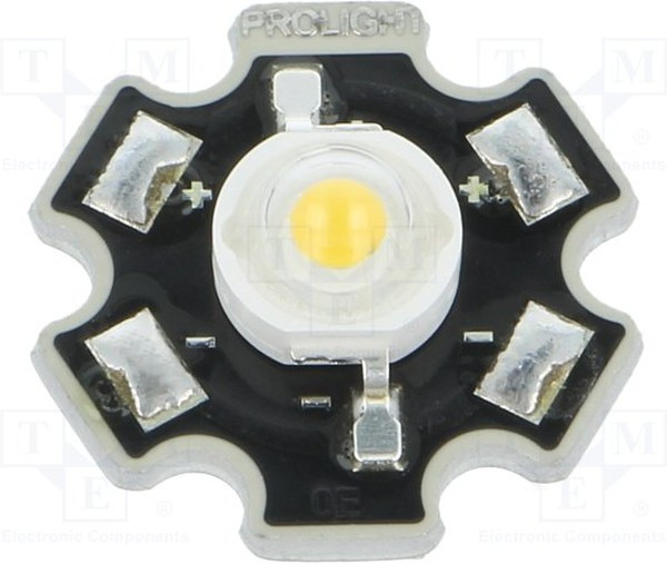 PM2E-3LVS-R7, Power LED; STAR; white warm; 130°; 700mA; Pmax: 3W; 92.9?250.9lm PM2E-3LVS-R7, Power LED; STAR; white warm; 130°; 700mA; Pmax: 3W; 92.9?250.9lm