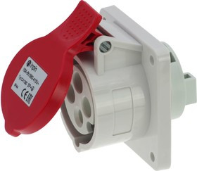 Встраиваемая розетка 16A/400V/3P+E/IP44, фланец 75x75 CA1390