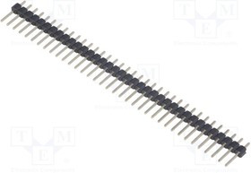 ZL201-36G, Планка штыревая на плату прямая шаг 2,54мм 1x36 контак ZL201-36G, Планка штыревая на плату прямая шаг 2,54мм 1x36 контак