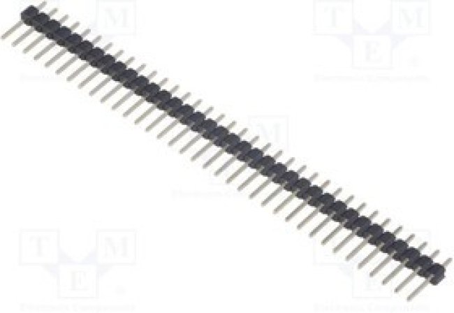 ZL201-36G, Планка штыревая на плату прямая шаг 2,54мм 1x36 контак