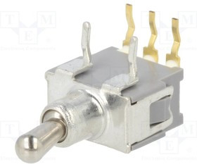 ATE1D-5M3-10-Z, Переключатель: тумблер, Пол: 2, SPDT, ON-ON, 0,05A/48ВAC, -20-85°C