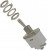 3537-001N000, Toggle Switch, Panel Mount, (On)-Off-(On), SPST, Screw Terminal, 125 V ac, 28V dc