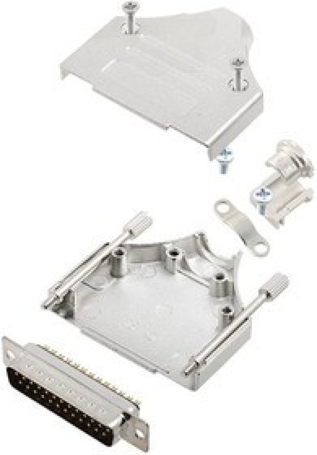L17MHDM25+L717SDB25P, Разъем D Sub, With Backshell, DB25, Standard, Штекер, MHDM, 25 контакт(-ов), DB, Solder Cup
