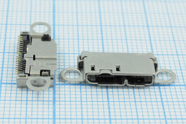 Гнездо micro USB 3.0, угловое, 21 контакт, SMD на плату; №14588 гн microUSB \B\21C2Cотв\\\\SMD\micro USB-B3,0NOTE3