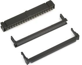 IDC-40F (DS1016-40), Розетка 2.54мм на шлейф 40 pin с фиксатором кабеля