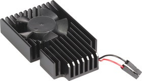 Heatsink w/fan for Raspberry Pi 3B+ [Black], Кулер с радиатором для охлаждения Raspberry Pi 3