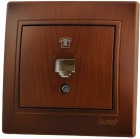 Телефонная розетка MIRA евро сосна 701-0801-137