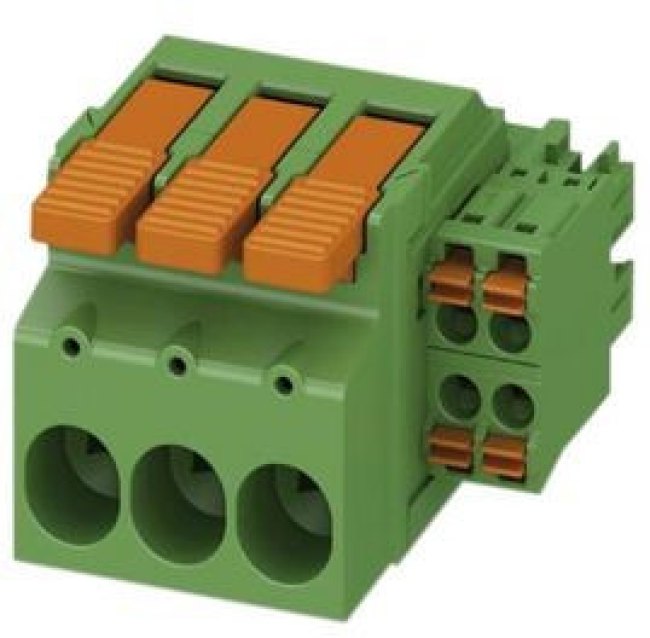 1716954, Hybrid Pluggable Terminal Block, Straight, 7.62mm Pitch, 9 Poles