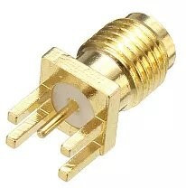 Разъем ВЧ NQ-RA009, SMA, розетка, в торец платы, NQ cables