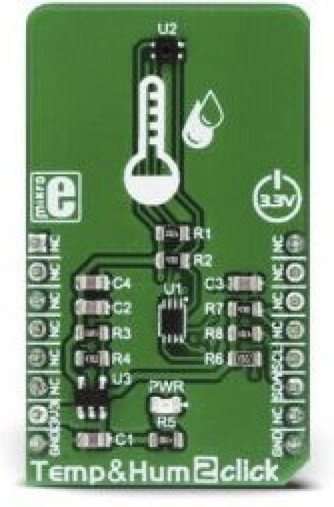 MIKROE-3085, Development Kit Temperature and Humidity 2 Click for use with Si7034 A Digital Humidity