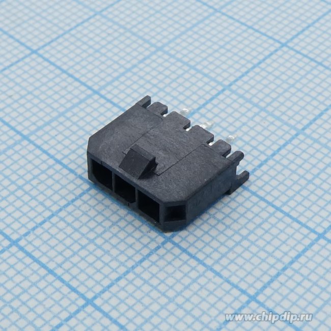 0436500315, 1x3P 1 3mm 3 Brass Plugin,P=3mm Wire To Board / Wire To Wire Connector ROHS