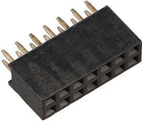 KLS1-208-8.4-2-14-S, Гнездо на плату шаг, 2.54мм, 2x7, прямое