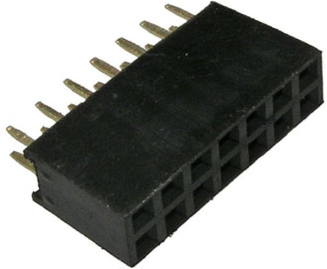 KLS1-208-8.4-2-14-S, Гнездо на плату шаг, 2.54мм, 2x7, прямое