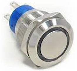 AV1920E724Q04, Pushbutton Switches AV19 DPM 3A MOVE RING LED BLUE 24V