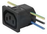 6610.1017, AC Power Entry Modules 6610 APLIANCE OUTLET 10A 70 deg C