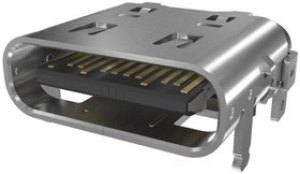 GSB4D313302AY1HR, USB CONN, 4.0 TYPE C, R/A RCPT, 24P, SMT