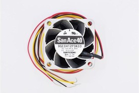 9GE0412P3K03, Вентилятор осевой; 12В DC; 40x40x28мм; 45,6куб.м/ч; 58дБА