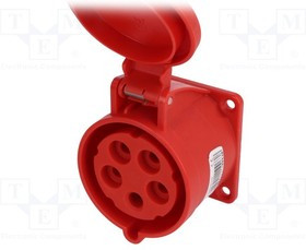 325-6, Разъем: питания AC, трехфазный, гнездо, "мама", 32А, 400ВAC, IP44