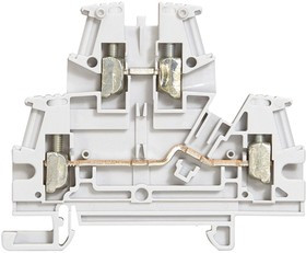 0 371 67, 371 Series Grey Feed Through Terminal Block, 2.5mm², Double-Level, Screw Termination