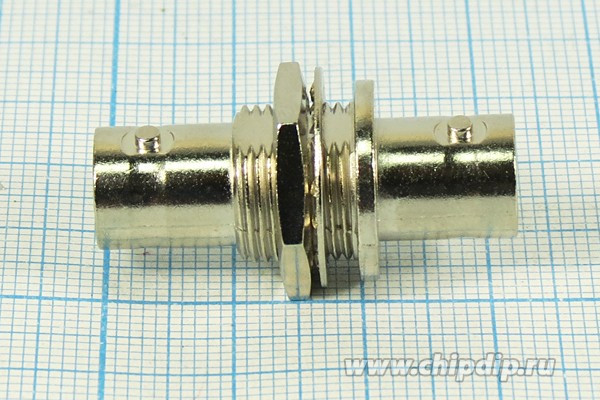 Разъем BNC розетка - разъем BNC розетка,на блок,гайка