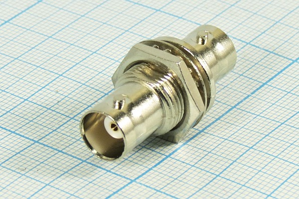 Разъем BNC розетка - разъем BNC розетка,на блок,гайка