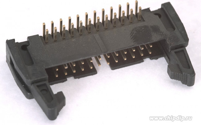 DS1011-24RBSiB7-B, (SCM-24R, IDCC-24MR), Вилка на плату, угловой монтаж 24pin(2х12), шаг 2.54мм