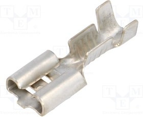 BM02291, Наконечник плоский, 6,3мм, 0,8мм, "мама", 1-2,5мм2, обжим, прямой