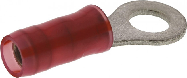 1-320551-3, TERMINAL, RING TONGUE, #8, CRIMP, RED