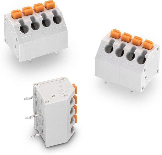 691412320012M, Fixed Terminal Blocks WR-TBL 300VAC 4A 12P 45 Deg