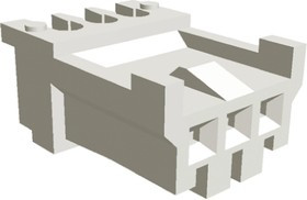 172053-3, 3-Way IDC Connector Socket for Cable Mount, 1-Row