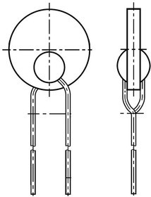 B59770C0120A070, PTC Thermistor, 70 ohm, Through Hole, 260 V, B597xxC0 Series