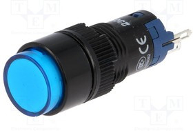 V12Y-11-230B, Переключатель: кнопочный, Пол: 2, SPDT, 0,5A/250ВAC, 1A/24ВDC, IP40