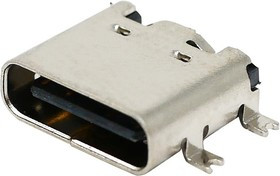 USB4110-GF-A, USB Connectors USB Type C, 2.0, Rec, SMT , G/F, RA , Top Mnt, T &amp; R