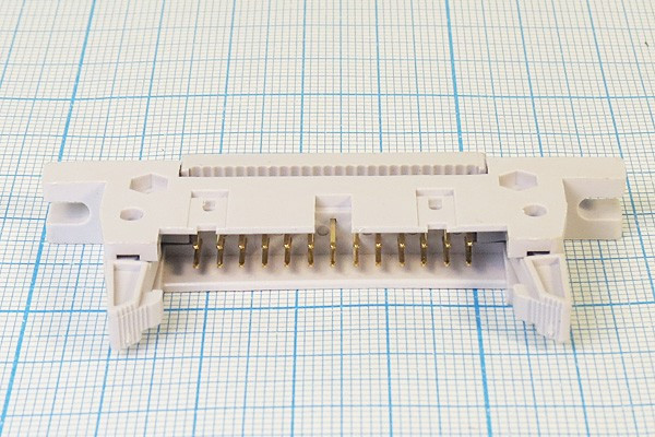 Разъем (IDC) IDCM-26MS вилка, шаг P2.54x2.54, контакты 26P, на шлейф, IDCM-26MS