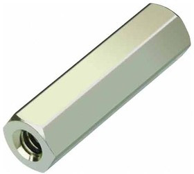 R25-1000702, Standoff, Brass, Hex Female-Female, M2.5, 7mm Body Length, R25 Series