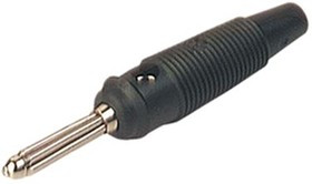 930727700, Black Male Banana Plug Solder 30 V ac, 60 V dc