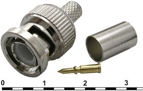 BNC-C59P, Разъём высокочастотный , обжимной