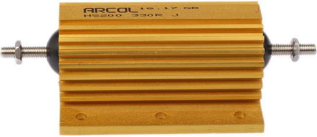 HS200 330R J, 330 200W Wire Wound Chassis Mount Resistor HS200 330R J ±5% HS200 330R J, 330 200W Wire Wound Chassis Mount Resistor HS200 330R J ±5%