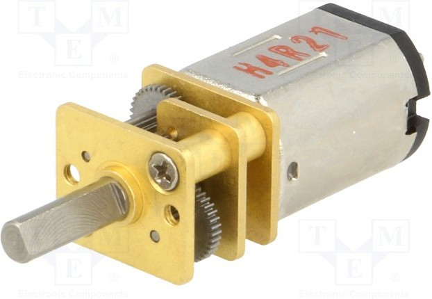 3051, Двигатель: DC, с редуктором, HPCB 12V, 12ВDC, 750мА, Ось: D профиль