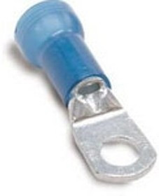 RD717, TERMINAL, RING TONGUE, 1/4IN, CRIMP, RED