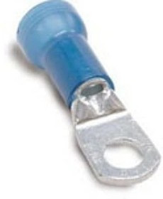 RD717, TERMINAL, RING TONGUE, 1/4IN, CRIMP, RED