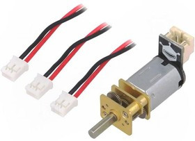 FIT0457, Двигатель DC, с редуктором, 1-6ВDC, 75 1, Двусторон.вал нет, 1А