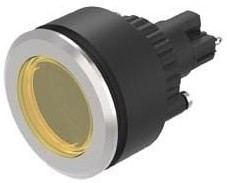 K14-040.220072, LED Panel Mount Indicators Indicator-Set flat lens yellow flat ST 28VAC/DC