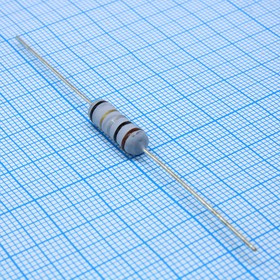 WR2000R1JBP075, (KNP 2W 0.1 +5%), Проволочный круглый резистор постоянный 2Вт 0.1Ом +5% +300ppm/°C